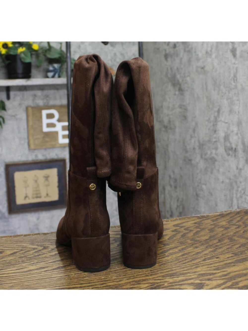 NWT Michael Michael Kors Braden Over-the-Knee Block Heel Boots Mocha Brown 5.5M - Picture 6 of 11